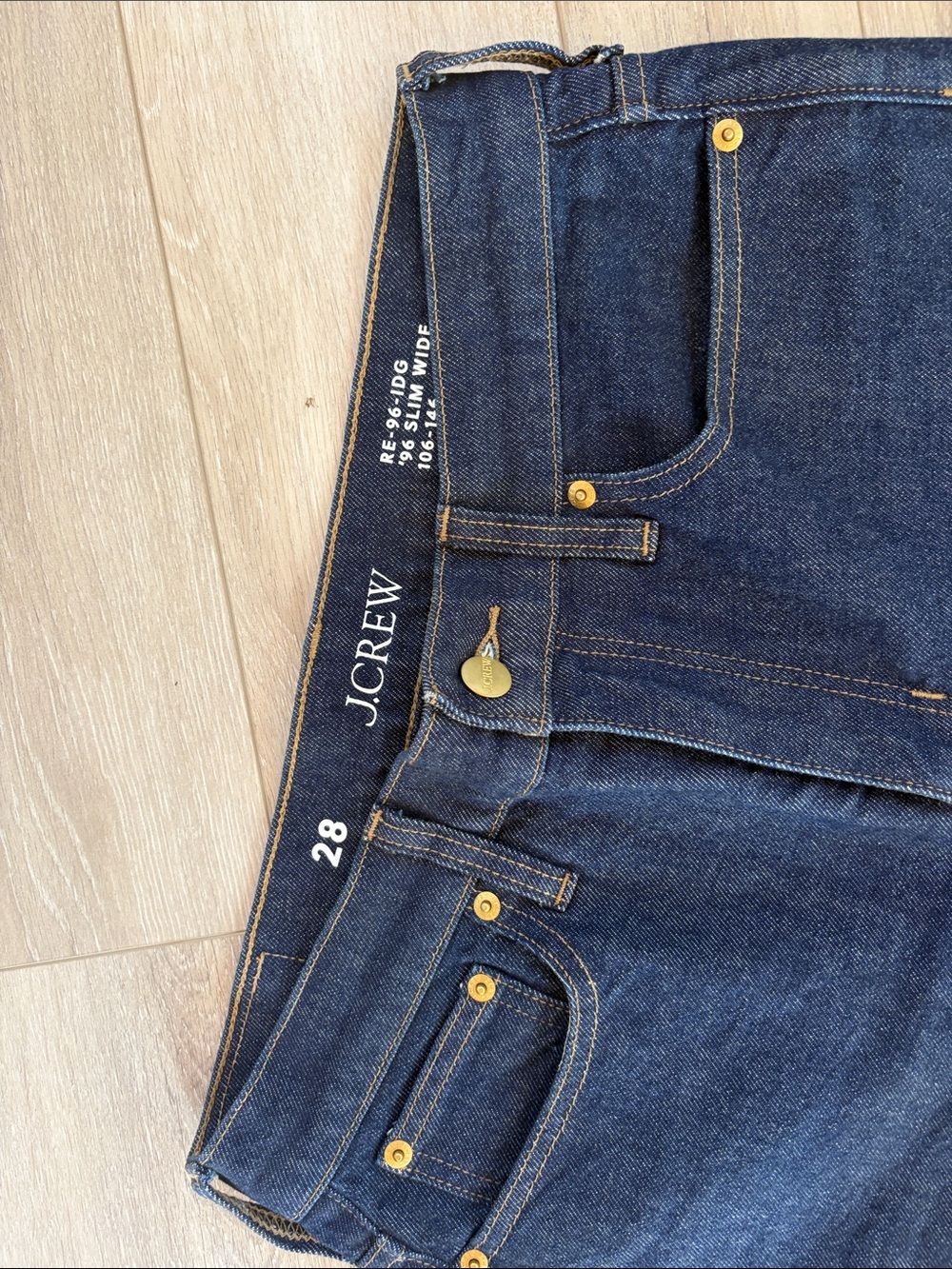 J. Crew Dark Blue Wide-Leg Jeans - Picture 2 of 3
